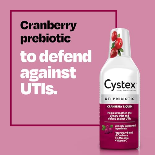 Cystex Urinary Tract Infection Support & Prevention - Cranberry Prebiotic Supplement with D-Mannose & Vitamin C for UTI Protection & Urinary Health Maintenance - 7.6 fl oz (Pack of 2) CystexBuy Supplements Australia