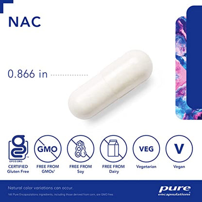 Pure Encapsulations NAC 600 mg - NAC Supplement for Lung Health & Immune Support Pure EncapsulationsBuy Supplements Australia