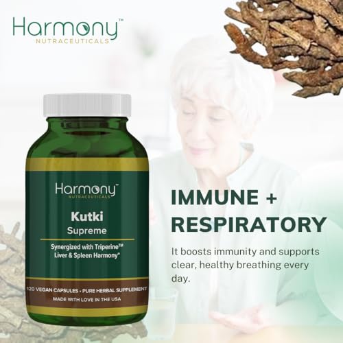 Kutki Supreme - Harmony Nutraceuticals Ayurvedic Medicine for Healthy Skin, Immune and Respiratory Systems - 120 Vegan Organic Capsules Harmony NutraceuticalsBuy Supplements Australia