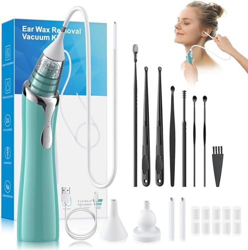 Ear Vacuum Wax Remover, Ear Wax Removal with 8 Pcs Ear Pick, Ear Wax GirugBuy Supplements Australia