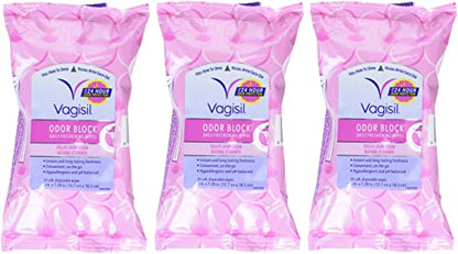 Vagisil Odor Block Daily Freshening Wipes for Feminine Hygiene in Resealable Pouch VagisilBuy Supplements Australia