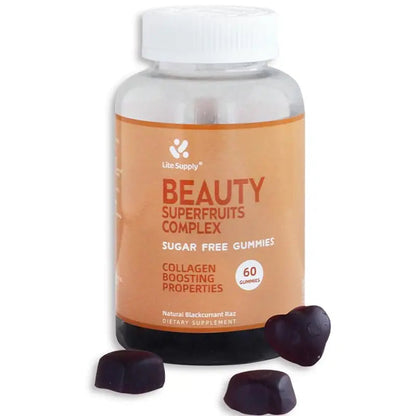 Women's Beauty Superfruits Complex and Multi Vitamin Gummies, 15 Essential Nutrients In One for Beauty Skin Hair Nails Lite Supply