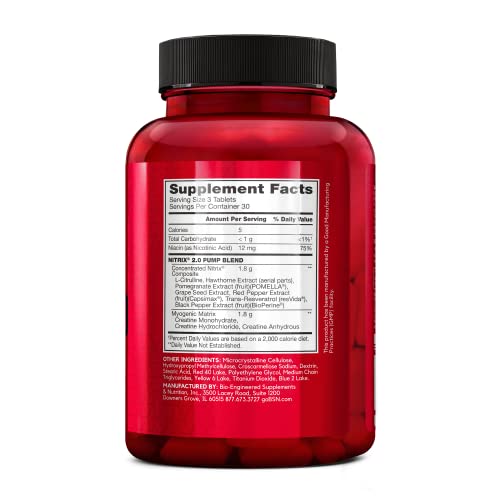 BSN NITRIX 2.0 - Nitric Oxide Precursors, 3g Creatine, 3g L Citrulline - Supports Workout BSNBuy Supplements Australia