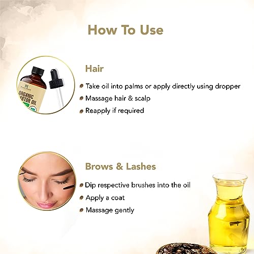 Botanic Hearth Castor Oil | USDA Certified Organic |100% Pure & Hexane Free | Cold Pressed | Growth Botanic HearthBuy Supplements Australia