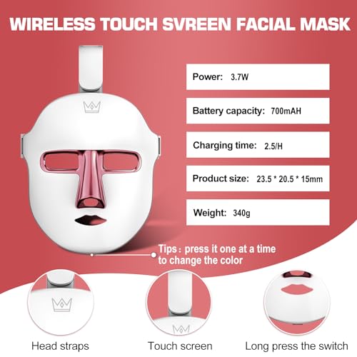 Red Light Therapy M-Ask Red Light Facial M-Ask Red Light Therapy for Face 7-1 Colors Light for Face Home Use LORICKBuy Supplements Australia