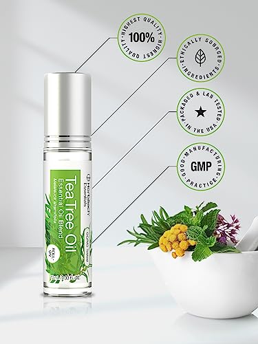 Horbaach Tea Tree Essential Oil Roll On Blend | .33 fl oz (Pack of 2) | Roller for Skin HorbäachBuy Supplements Australia