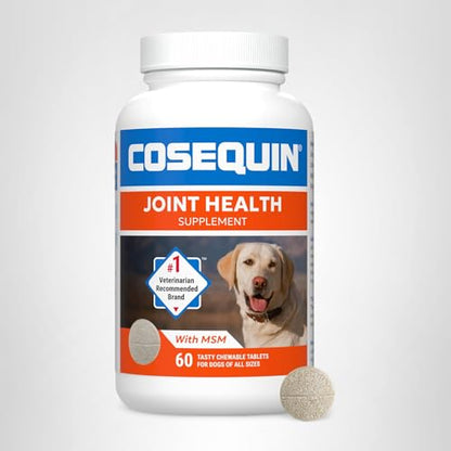 Nutramax Laboratories Cosequin Maximum Strength Joint Health Supplement for Dogs - With Glucosamine, Chondroitin, and MSM, 2 Pack, 264 Total Chewable Tablets Nutramax LaboratoriesBuy Supplements Australia