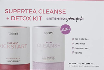 Teami 30-Day Teatox Kit - All Natural Colon Cleanse and Detox Tea - Morning Kickstart TeamiBuy Supplements Australia