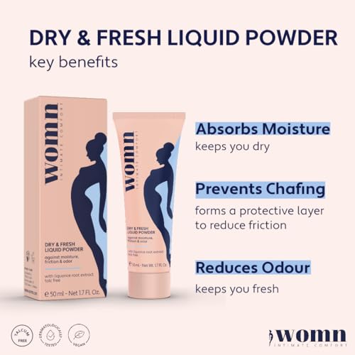 womn Intimate Comfort DRY & FRESH LIQUID POWDER – talc-free liquid body powder against moisture womnBuy Supplements Australia