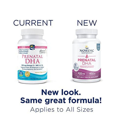 Nordic Naturals Prenatal DHA, Unflavored - 830 mg Omega-3 + 400 IU Vitamin D3-180 Soft Gels - Supports Brain Development in Babies During Pregnancy & Lactation - Non-GMO - 90 Servings Nordic NaturalsBuy Supplements Australia