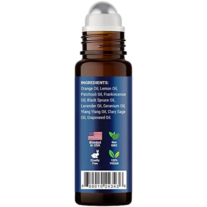 Stress Ease Essential Oil Roll On Blend 10ml - Natural Stress Relief Essential Oils Roll Nexon BotanicsBuy Supplements Australia