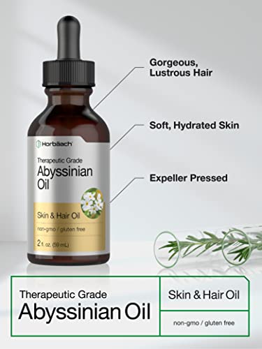 Abyssinian Oil 4 fl oz | Hair and Skin Oil | 2 Pack of 2oz | Paraben, SLS and Fragrance Free HorbäachBuy Supplements Australia