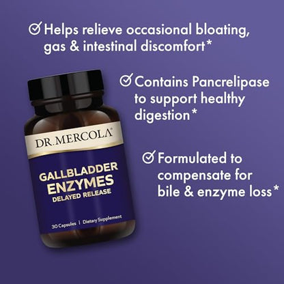 Dr. Mercola Gallbladder Enzymes Delayed Release, 90 Servings (90 Capsules) Dr. MercolaBuy Supplements Australia