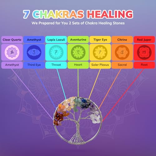 WVIOUOPU Healing Crystals and Chakra Stones Set - 13 Pcs Real Raw Healing Chakra Stones WVIOUOPUBuy Supplements Australia