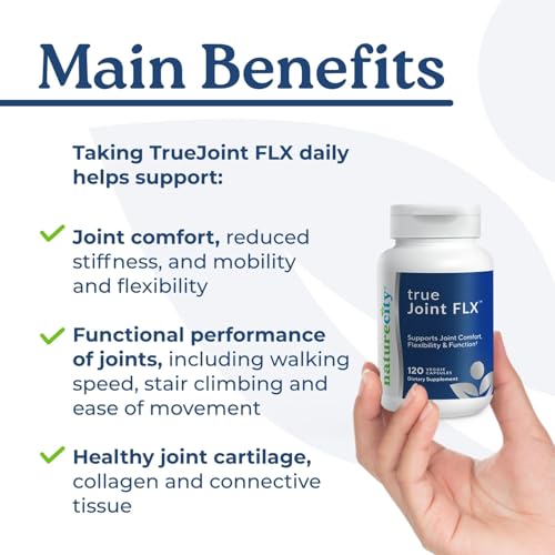 NatureCity True-Joint FLX Joint Supplement Formula (120 Capsules) | TamaFlex, NEM Eggshell Membrane, Levagen+ PEA & CuberUp | Supports Joint Comfort, Flexibility, Mobility, Function & Cartilage Health NatureCityBuy Supplements Australia