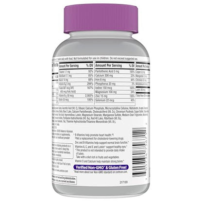 Centrum Silver Women's Multivitamin for Women 50 Plus, Multivitamin/Multimineral Supplement with Vitamin D3, B Vitamins, Non-GMO Ingredients