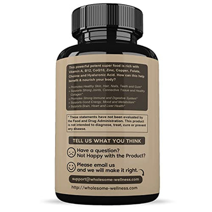 Grass Fed Desiccated Beef Liver Capsules (180 Pills, 750mg Each) - Natural Iron, Vitamin A Wholesome WellnessBuy Supplements Australia