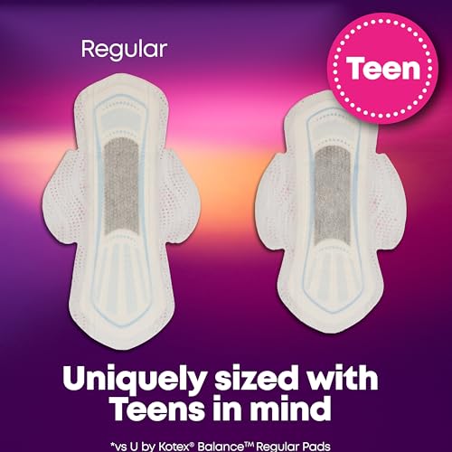 U by Kotex Balance Sized for Teens Ultra Thin Overnight Pads with Wings, 24 Count (Packaging May Vary) U by KotexBuy Supplements Australia