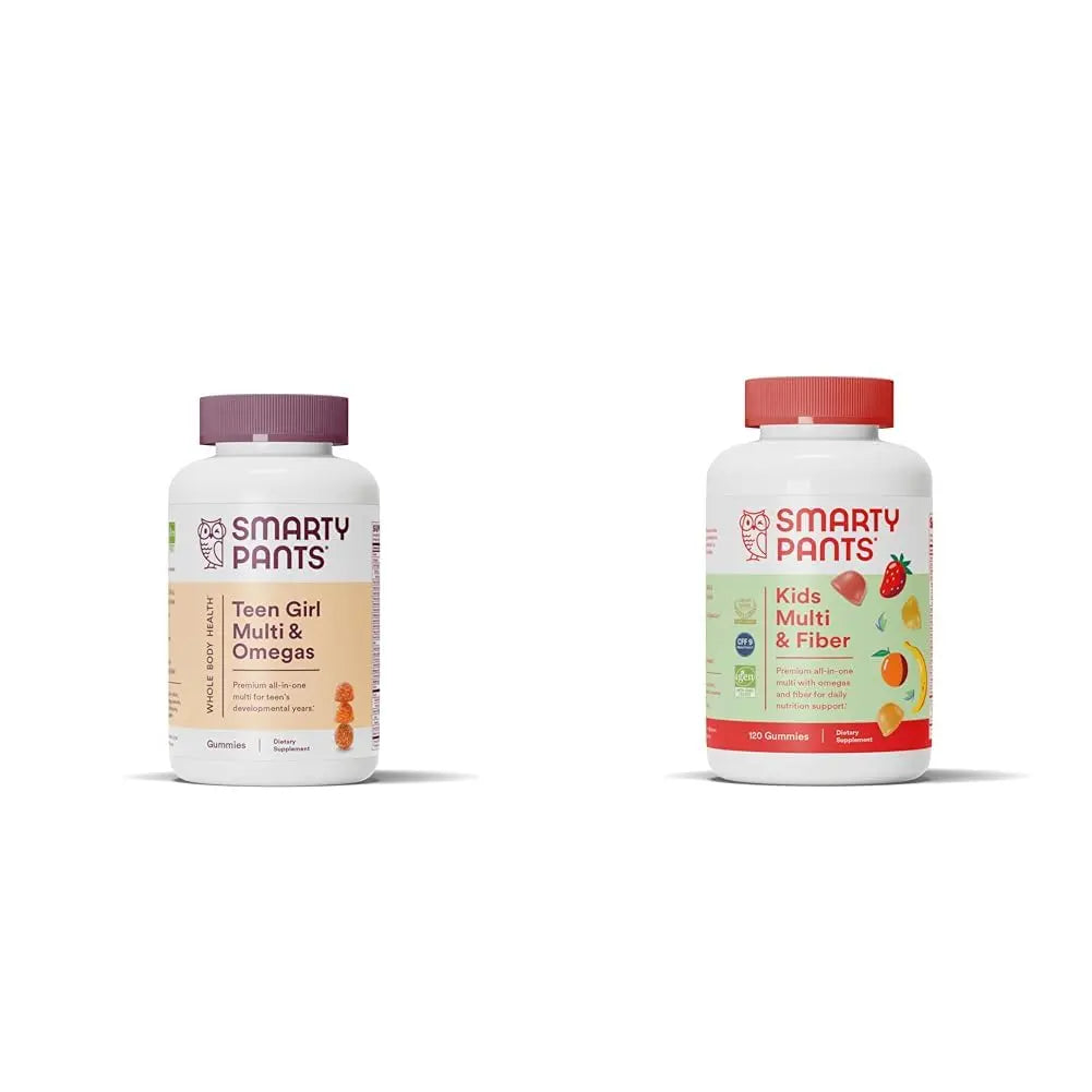 SmartyPants Teen Girl Multivitamin Gummies: Omega 3 Fish Oil (EPA/DHA), Vitamin D3, C, Vitamin B12 & Kids Multivitamin Gummies SmartyPants
