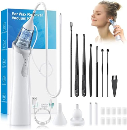 Ear Vacuum Wax Remover, Ear Wax Removal with 8 Pcs Ear Pick, Ear Wax GirugBuy Supplements Australia