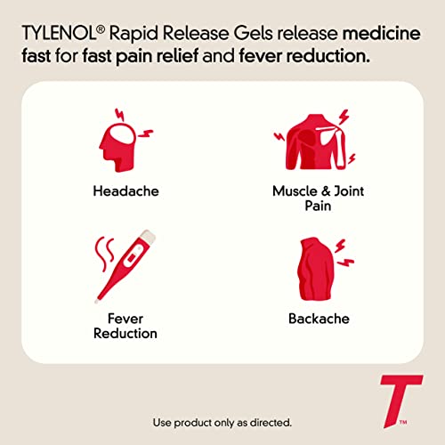 Tylenol Extra Strength Acetaminophen Rapid Release Gels for Pain & Fever, 50 Count TylenolBuy Supplements Australia