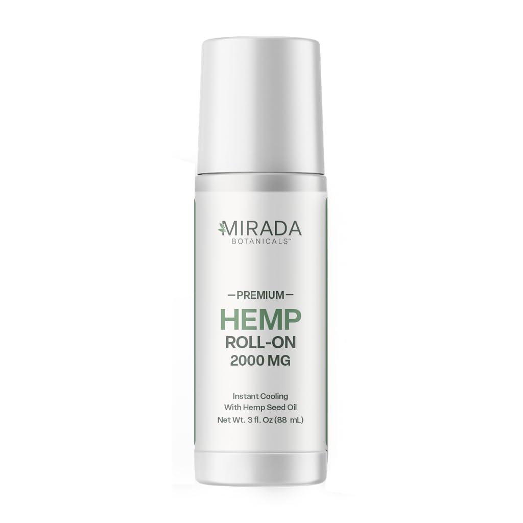 Mirada Botanicals Hemp Cooling Relief Roll-On – 2000mg - Menthol & Arnica – Muscle & Joint Support Mirada BotanicalsBuy Supplements Australia