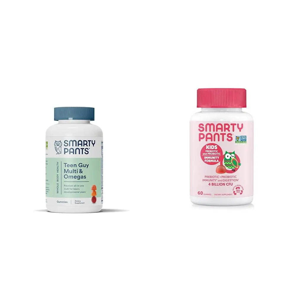 SmartyPants Teen Guy Multivitamin Gummies: Omega 3 Fish Oil (EPA/DHA) & Kids Probiotic Immunity Gummies: Prebiotics & Probiotics for Digestive Health and Immune Support Supplement SmartyPantsBuy Supplements Australia