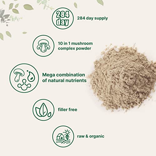 Sustainably US Grown, Organic Mega Mushroom 10 in 1 Complex Formula Powder Micro IngredientsBuy Supplements Australia