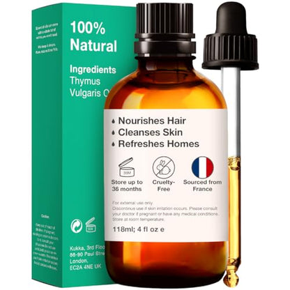 Kukka Thyme Essential Oil for Hair Thyme Oil for Skin - 100% Natural Thyme Essential Oil for Diffuser KUKKA essential oilsBuy Supplements Australia