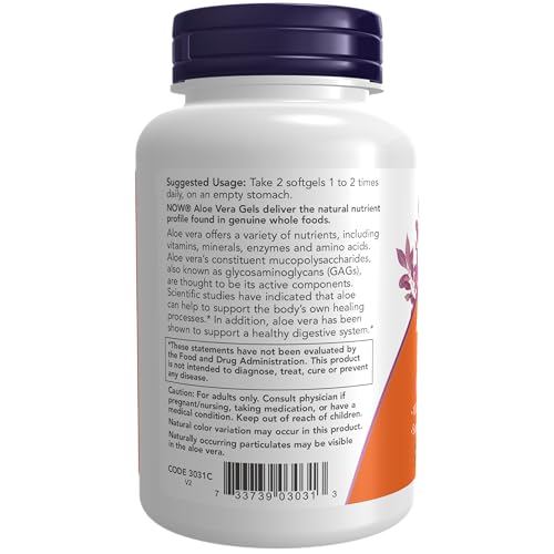 NOW Supplements, Aloe Vera (Aloe barbadensis) 10,000 mg, Supports Digestive Health NOWBuy Supplements Australia