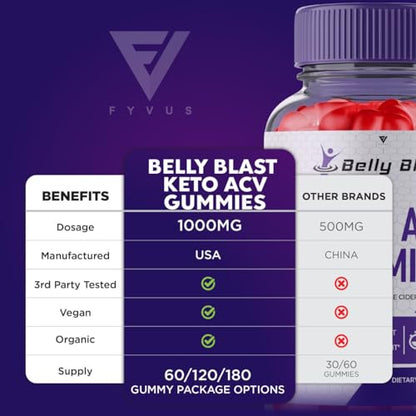 (3 Pack) Belly Blast Keto ACV Gummies, Belly Blast Keto + ACV Gummies Advanced Weight FyvusBuy Supplements Australia