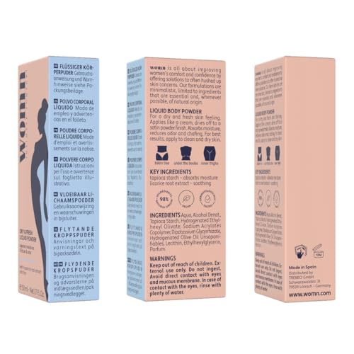 womn Intimate Comfort DRY & FRESH LIQUID POWDER – talc-free liquid body powder against moisture womnBuy Supplements Australia