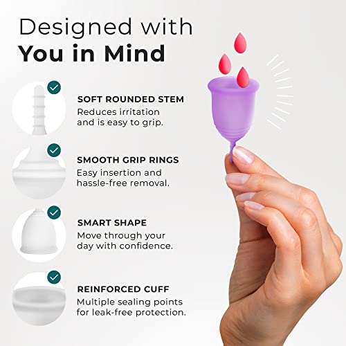CareCup Menstrual Cups - Set of 2 Reusable Period Cups - Premium Design with Soft, Flexible CarecupBuy Supplements Australia