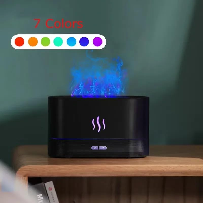 Flame Aroma Diffuser Humidifier 180ml, Oil Essential 2 Modes Brightness Aroma Humidifier GenericBuy Supplements Australia