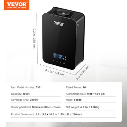 VEVOR Upgrade HVAC Scent Diffuser, Smart Scent Air Machine for Home, 180ML with Cold Air Technology VEVORBuy Supplements Australia