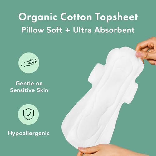Rael Pads for Women, Organic Cotton Cover - Period Pads with Wings, Feminine Care, Sanitary Napkins RaelBuy Supplements Australia