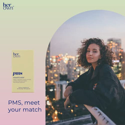 her own PMS, Supports PMS Symptoms, Promotes Positive Mood, Natural Hormone Balance her ownBuy Supplements Australia