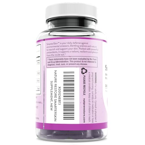 Smarter Skin, Nourishing Skin Health Within, Triple Combination of Polypodium Leucotomos Extract, FloraGLO, Verbasnol, 60 Vegan Capsules Nature RestoreBuy Supplements Australia