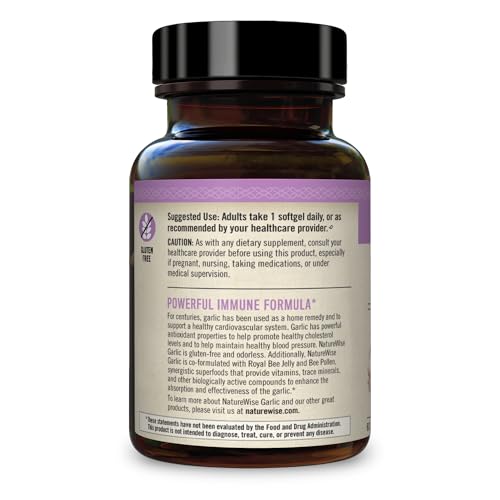 NatureWise Garlic Odorless Softgels 1500mg Support Teeth & Immune System Health NatureWiseBuy Supplements Australia