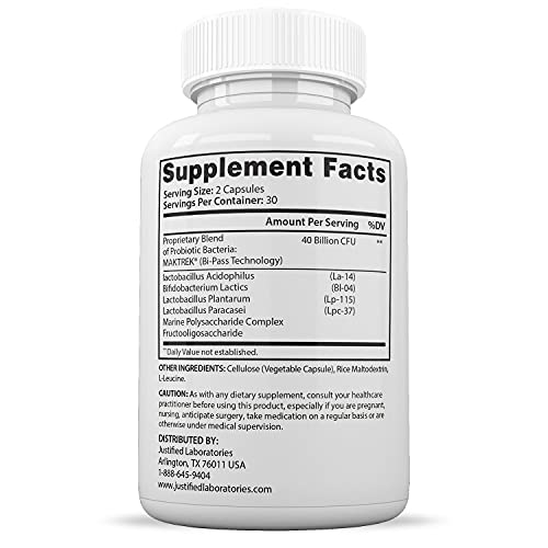 Justified Laboratories (2 Pack) Clear Nails Plus Max Pills 40 Billion CFU Probiotic Supports Justified LaboratoriesBuy Supplements Australia