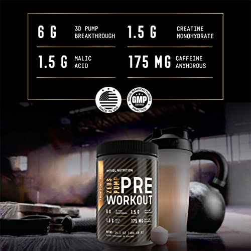 Hyfuel Nutrition Zeus Pump Pre Workout - Pump Focus Energy Power - 3D Pump Breakthrough Hyfuel NutritionBuy Supplements Australia