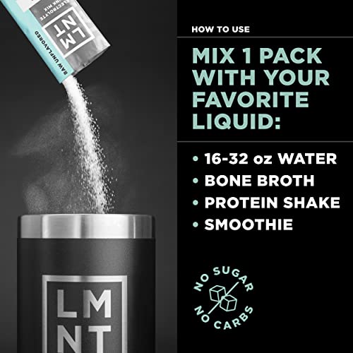 LMNT Zero-Sugar Electrolytes - Raw Unflavored Salt - Hydration Powder Packets Drink LMNTBuy Supplements Australia