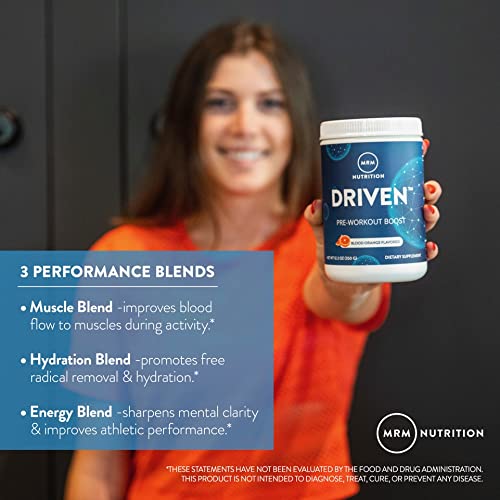 MRM Nutrition Driven Pre-Workout Powder | Mixed Berry Flavored | 125mg Caffeine | Pure MRMBuy Supplements Australia