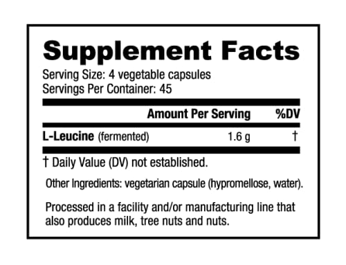 NutraBio 100% Pure L-Leucine - Muscle Recovery and Support - Naturally Fermented Free NutraBioBuy Supplements Australia
