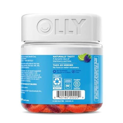 OLLY Pre-Game Energize Workout Gummy Rings, S7 Plant-Based Blend, B Vitamins, Berry OLLYBuy Supplements Australia