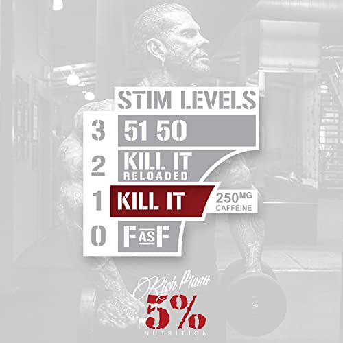 5% Nutrition Rich Piana Kill It Pre Workout Powder w/Creatine, Jitter-Free Caffeine 5% NutritionBuy Supplements Australia
