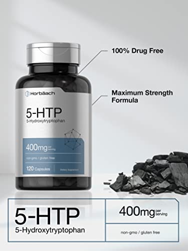5HTP 400mg | 120 Capsules | 5-HTP Extra Strength Supplement | Non-GMO, Gluten Free HorbäachBuy Supplements Australia