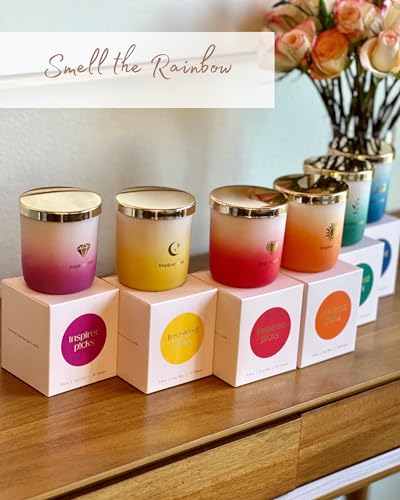 Inspired Picks Refreshing Green Candle – Wood Sage & Sea Salt w/Gold Stemmed Leaves Symbol Inspired PicksBuy Supplements Australia