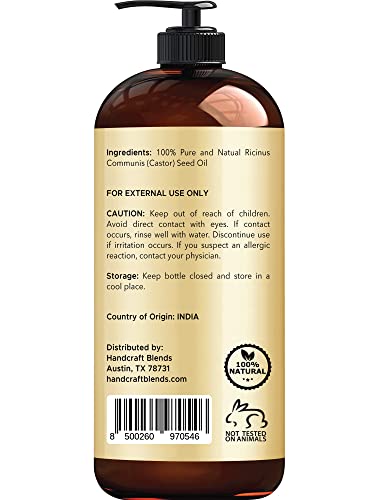 Handcraft Blends Jamaican Black Castor Oil for Hair Growth, Eyelashes and Eyebrows Handcraft BlendsBuy Supplements Australia