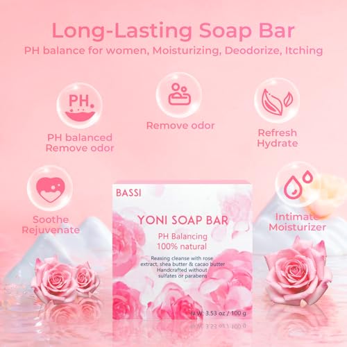 Yoni Soap Bars & Natural Yoni Oil Set, Natural Yoni Oil Vaginal Wash for Women Feminine Wash BASSIBuy Supplements Australia
